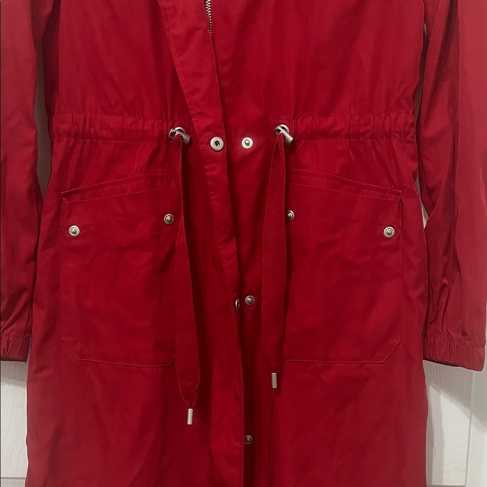 Avec Les Filles Red Trench Coat - Picture 5 of 8